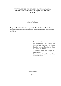Legalidade administrativa e garantia dos direitos fundamentais (Brasil, tesis, cit. Sarlo)
