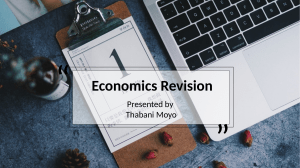 Economics Lesson. Macroeconomics