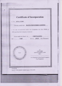 Certificate of Incorporation-HIL