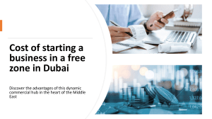 Cost of starting a business in a free zone in Dubai 