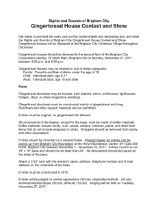 gingerbread house contest rules 2017