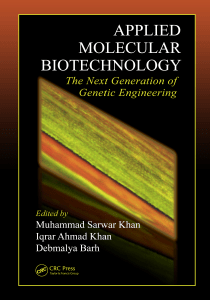 Applied Molecular Biotechnology The Next Generation of Genetic Engineering ( )