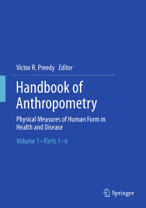 Handbook of Anthropometry Physical Measures of Human Form in Health and Disease