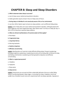 CHAPTER 8 LEWIS Sleep and Sleep Disorders