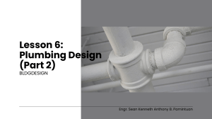 BLDGDESIGN Lesson 6 - Plumbing Design (Part 2)