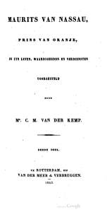 Kemp, Maurits van Nassau, prins van Oranje, Vol 3