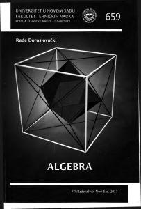 Algebra: Udžbenik za tehničke fakultete