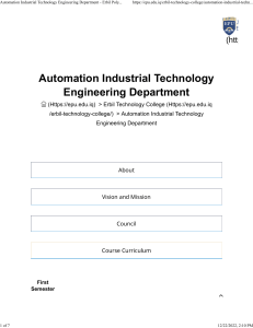 Automation Industrial Technology Engineering Department - Erbil Polytechnic University