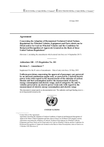 UN Regulation 101: Vehicle Emissions & Energy Consumption