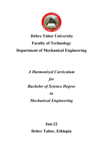 DTU MED Curriculum Revised in 2014 E.C