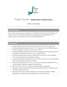 Activity Template  Project Charter