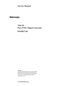 Tektronix TSG 95 Service Manual