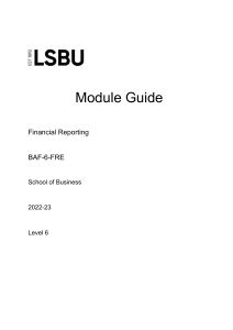 Financial Reporting Module Guide 2022-23