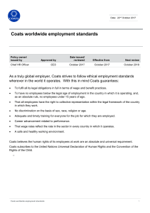 Coats worldwide employment standards Oct 2017