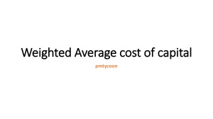 Weighted Average cost of capital1