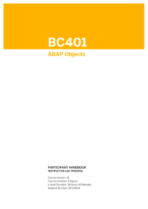 BC401 EN Col16 ABAP Objects