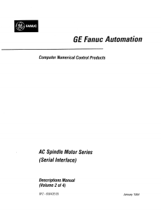 FANUC GFZ-65042E 05,AC Spindle Serial Interface Description, Vol 2