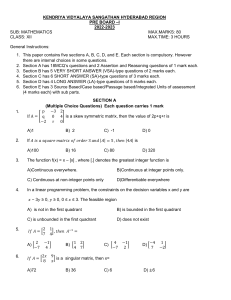 HYD PB1 XII MATHS P