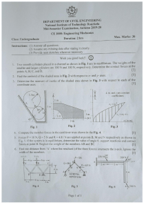 Engineering Mechanics Exam - NIT Rourkela