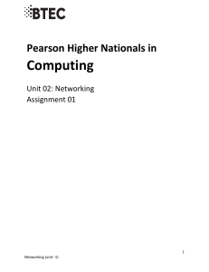 Networking Assignment: LAN Design & Implementation