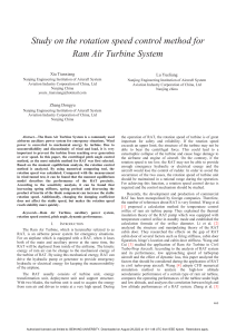 Study on the rotation speed control method for Ram Air Turbine system