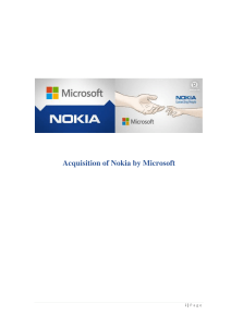 Acquisition of Nokia by Microsoft