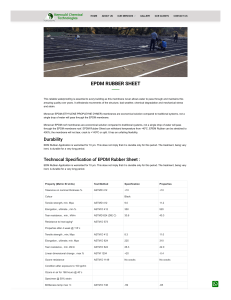 EPDM Rubber Sheet - Kemould Chemical Technologies