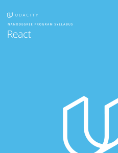 Udacity React Nanodegree Syllabus