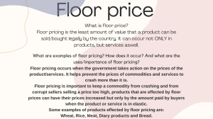 Floor pricing