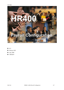 HR400 HR400 Payroll Configuration