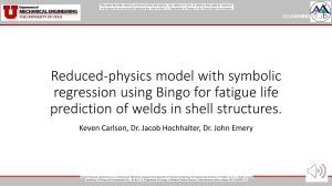 Reduced-physics Model with Symbolic Regression Using Bingo for Fatigue Life Prediction of Welds in Shell Structures