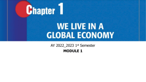IBT 100 module 1 Living in the Global Economy