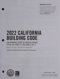 2022 California Building code