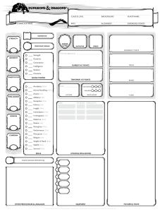 1 DnD Basic - Character Sheet (Form)