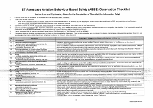 ABBS Observation Checklist