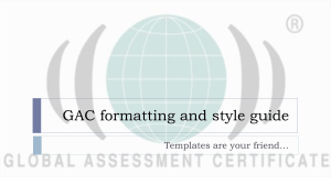 GAC Formatting & Style Guide: Math Projects & Essays