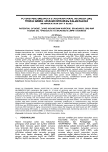 POTENSI PENGEMBANGAN STANDAR NASIONAL INDONESIA (SNI) PRODUK GARAM KONSUMSI BERYODIUM DALAM RANGKA MENINGKATKAN DAYA SAING