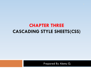 Chapter 3 - CSS