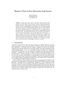 Bitcoin Whitepaper