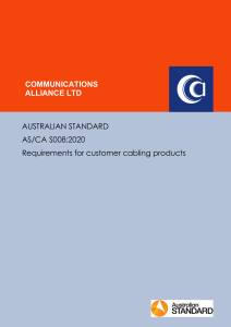 AS CA S008-2020 Requirements for customer cabling products