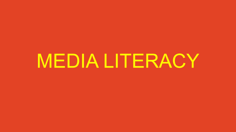 MEDIA LITERACY