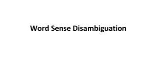 Word Sense Disambi
