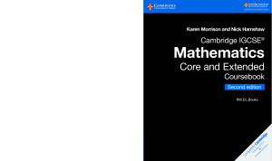 Cambridge IGCSE Mathematics Core and Extended Coursebook 2nd Edition (Karen Morrison and Nick ..
