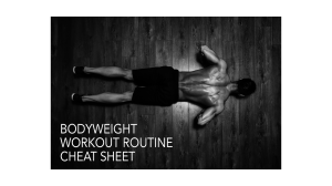 Cheat Sheet Bodyweight Workout Routine