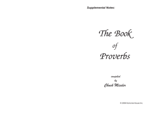 The Book Of Proverbs
