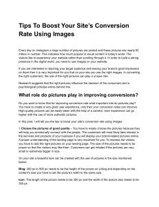 Tips To Boost Your Site’s Conversion Rate Using Images Compressed