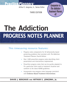 The Addiction Progress Notes Planner, 3rd Edition