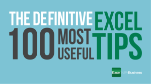 100 most useful Excel tips