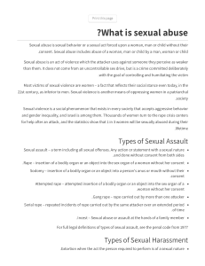 What is sexual abuse 