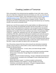 Creating Leaders of Tomorrow